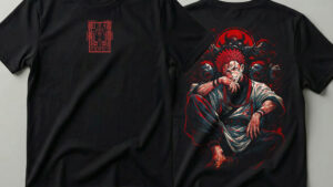 Camiseta Algodão Estampa Anime Jujutsu Kaisen Ryomen Sukuna - produto otaku em destaque